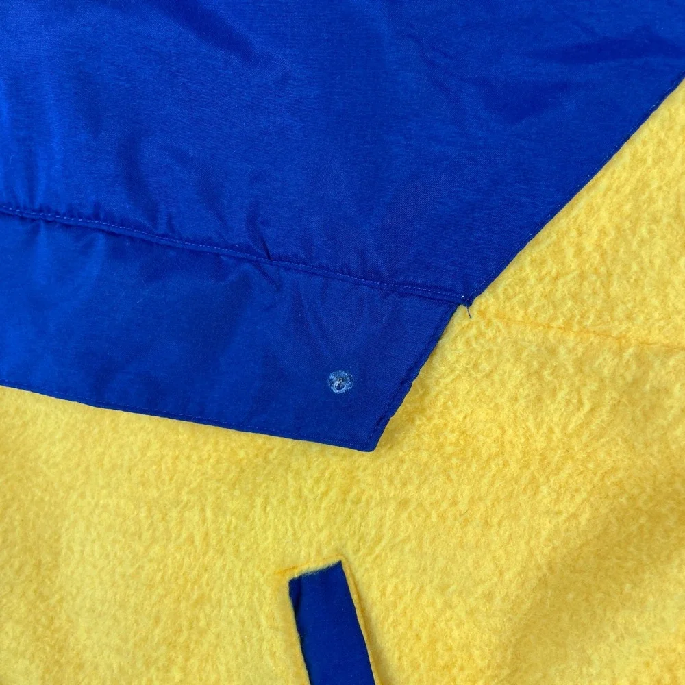 Vintage Gap Arctic Light Fleece Anorak Jacket Mens M Blue Yellow Pullover 90s